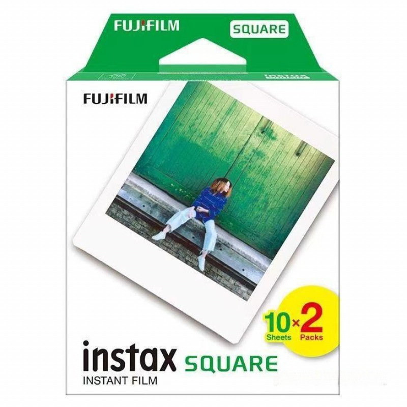 In Stock Fuji Instax Square Square White-Edged Photo Paper 20 Sheets Square Double Pack