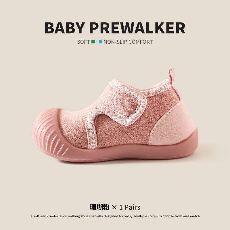 2024 invierno nuevos zapatos para bebés, zapatos de piso de algodón para bebés antideslizantes, zapatos de calentamiento para niños