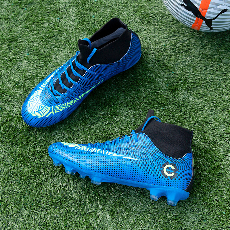 Zapatos de fútbol transfronterizo de fútbol de interior y exterior de alta zapatos de fútbol para hombres de uñas largas FTSG de entrenamiento de uñas rotas zapatos de fútbol inferior