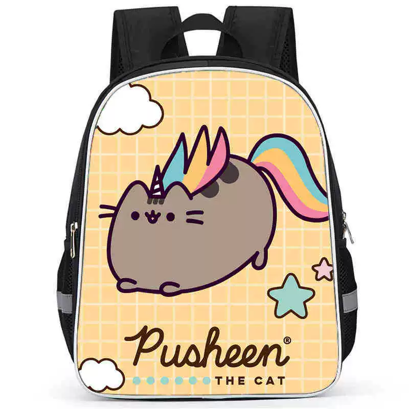 Рюкзак учебный Pusheen Fat Jimao с принтом периферийного типа, через стекло, зарубежная торговля, школьный рюкзак