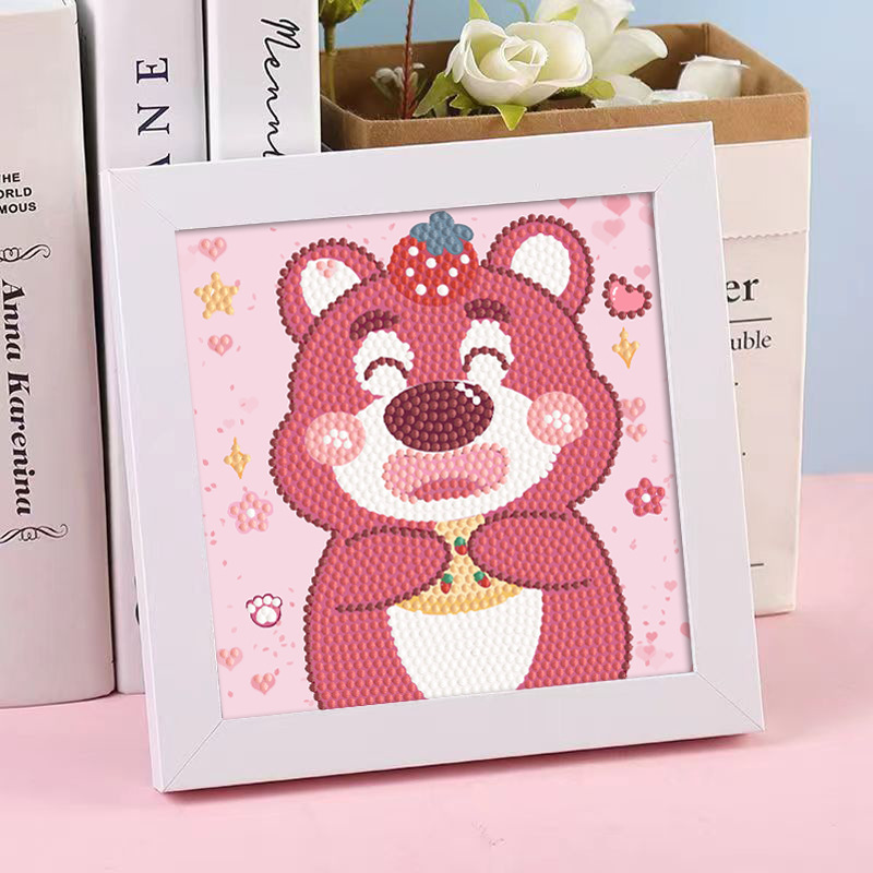 Diamante infantil DIY hecha a mano con material de marco paquete de dibujos animados Sanliou pegatinas de diamante regalo al por mayor pinturas de mampostería