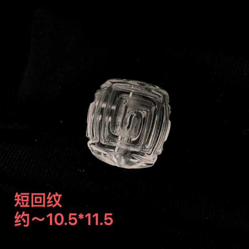 天然白水晶狐狸KT猫水母白菜熊法器回纹花柱鲨鱼貔貅章鱼DIY配件|undefined