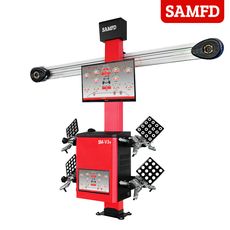 Elevador de Tijera Ultrafino para Automóviles SAMFD, Elevador de 4 Toneladas, Equipo de Alineación de Ruedas 3D para Taller de Reparación