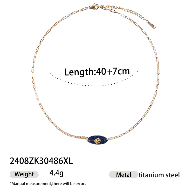 Collar de acero inoxidable de la UE y los Estados Unidos, lujo ligero, nicho, diseño universal, conjunto de joyería de malla, venta caliente transfronteriza para mujeres image 6