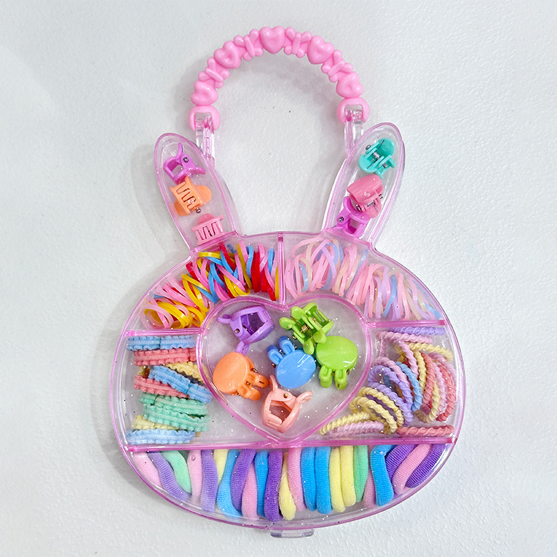Juego de Accesorios para el Cabello Infantil con Caja de Regalo de Plástico y Resina para Niñas