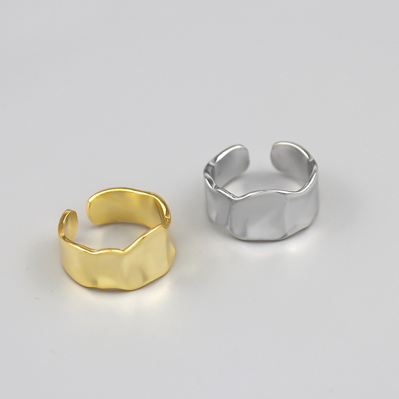 European and American fashion ring new irregular concave open ringpicture16
