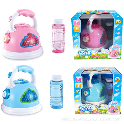 抖音款手提卡通水壶泡泡机灯笼自动吹泡泡水壶发光音乐泡泡枪礼品|ms