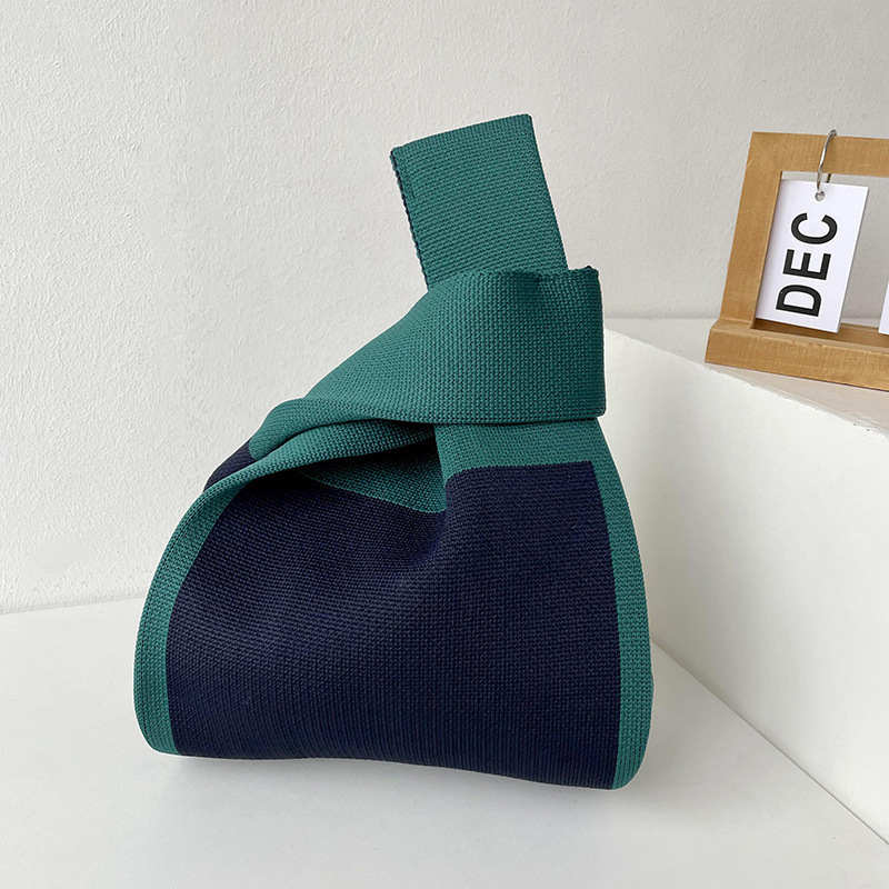 Bolsos, diseño de nicho femenino, bolso de punto personalizado, bolso tejido de un solo hombro de punto de todo fósforo, bolso de mano, bolso de mano