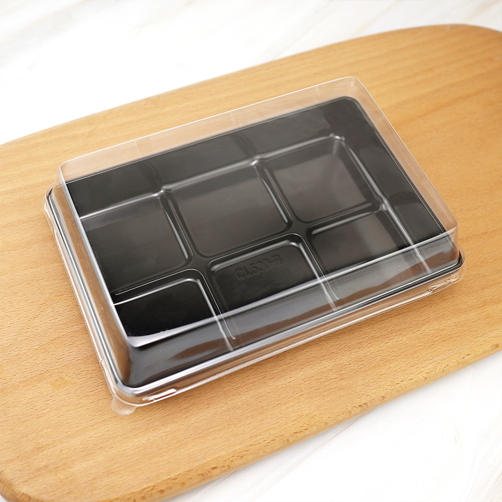 Caja de embalaje de pastel de pollo local pequeña gema de huevo crisp Nieve Mei Niang plástico transparente desechable horneado Caja de embalaje de punto oeste