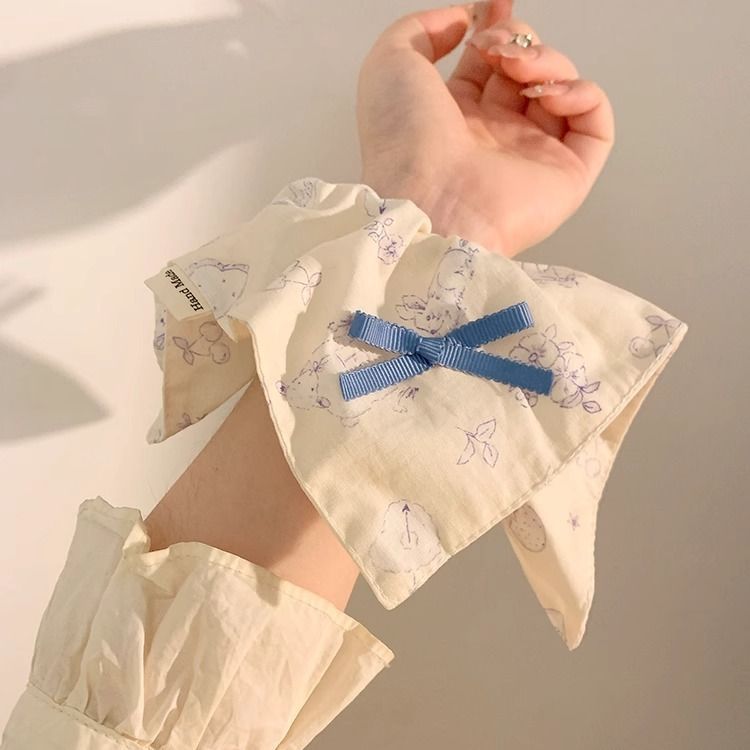 韓国風文学風中空花刺繍ヘアゴム女性用ハイエンドチェリーヘアロープ2025新スタイル|undefined