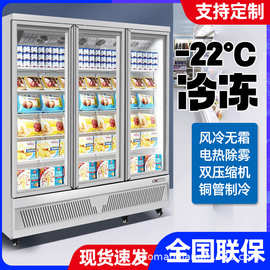 立式冷冻展示柜商用冰柜风冷速冻食品冻品三门冰箱双门低温冷柜