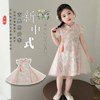 女宝宝连衣裙2025新款夏季国风汉服裙子女童婴儿周岁礼服公主裙