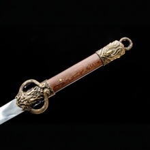 ☺龙泉市刀剑花纹钢一体长款硬剑唐剑古风影视道具摆件冷兵器未开