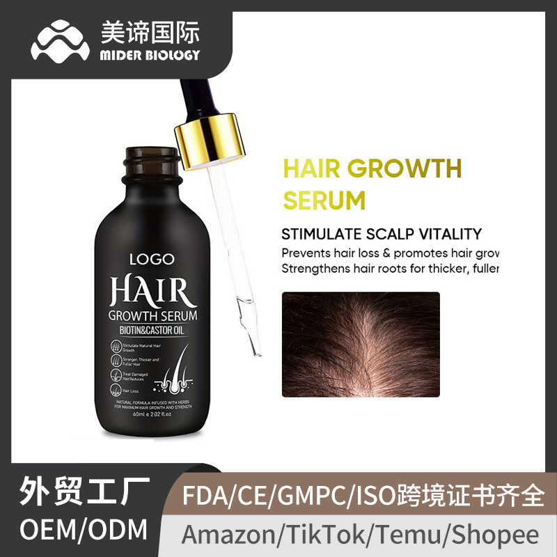 跨境爆品OEM米诺地尓防脱精华液高效育发液Minoxidil Hair Serum