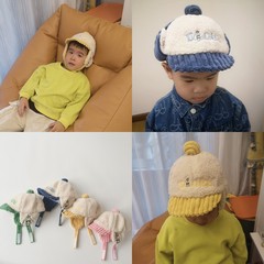 兒童護耳雷鋒帽 保暖加厚滑雪帽1-4歲男女童冬季禦寒保暖鴨舌帽