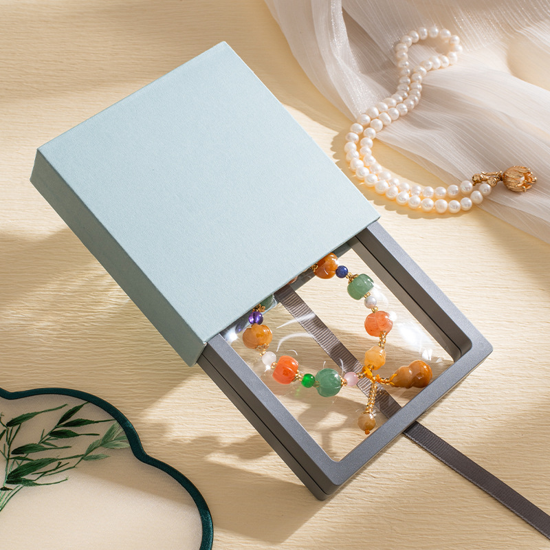 Caja de suspensión azul claro + gris; 9cm * 9cm * 2cm (medio)