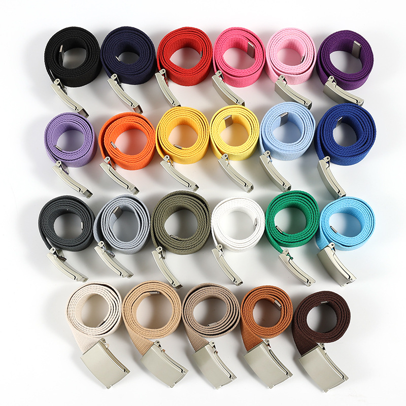 Los hombres y las mujeres universales adultos cinta lienzo clásico lienzo casual todo partido simple cinturón tejido al por mayor