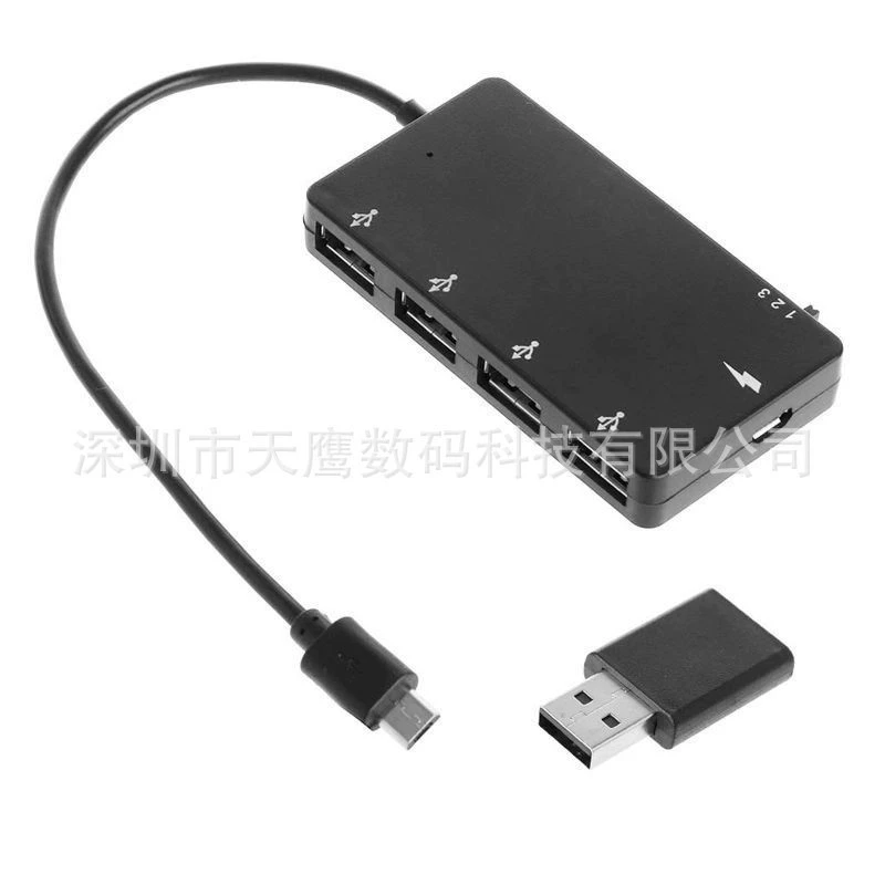 Micro USB OTG 4-портовый концентратор адаптер питания кабель для Sa