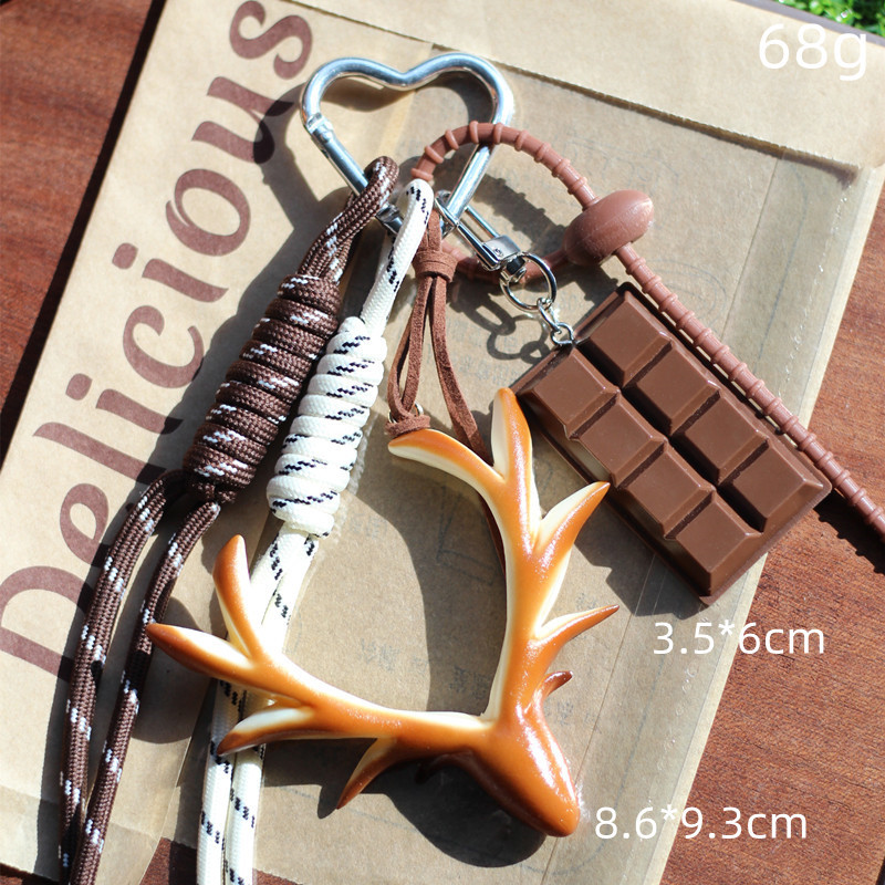 Llavero Colgante para Bolso con Diseño de Comida Realista de PVC