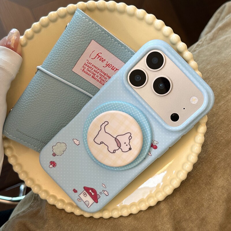 Blue Puppy Stand Suitable for iPhone 17, 17 Pro Max, Soft Film iPhone 16 Case, 15 Playful Design, 13 Magnetic Attraction Blue Puppy Stand Suitable for iPhone 17, 17 Pro Max, Soft Film iPhone 16 Case, 15 Playful Design, 13 Magnetic Attraction