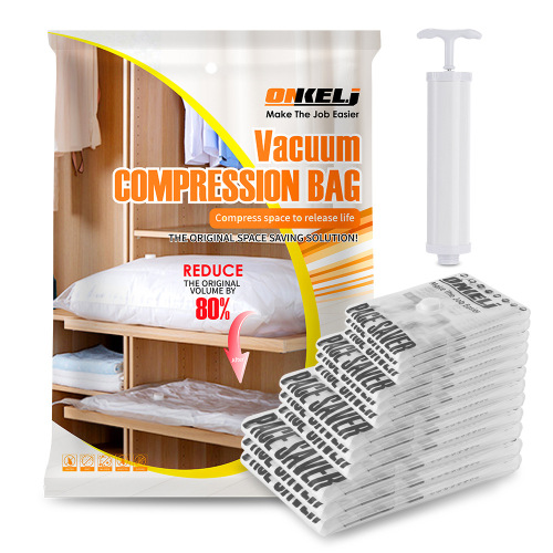 Vacuum compression bag, large size clothes and quilts, air-exhaust thickening storage bag, no-exhaust hand-rolled vacuum bag