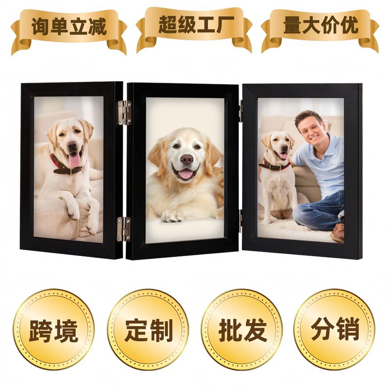 Xiaohongshu's Popular Three-Frame Wooden Photo Frame Table Modern Simple Design 6-Inch Foldableing Picture Frame Combination Xiaohongshu's Popular Three-Frame Wooden Photo Frame Table Modern Simple Design 6-Inch Foldableing Picture Frame Combination