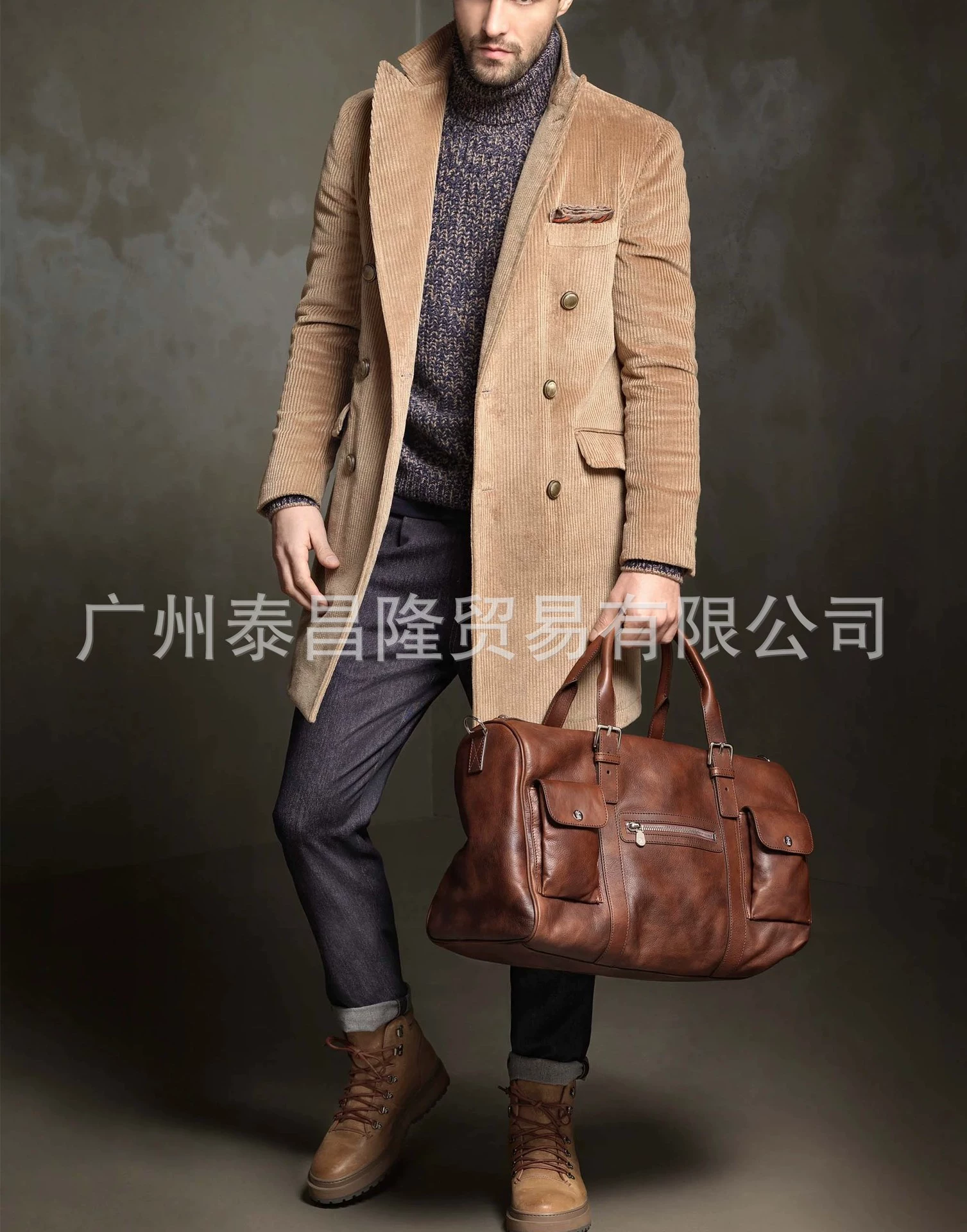 Мужская осенне-зимняя мода, трансграничная Внешняя торговля 2020, красивый двубортный однотонный Повседневный пиджак средней длины