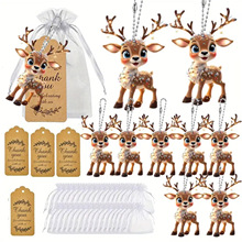 跨境新款圣诞卡通麋鹿亚克力钥匙链派对礼物婚礼生日周年纪念礼物