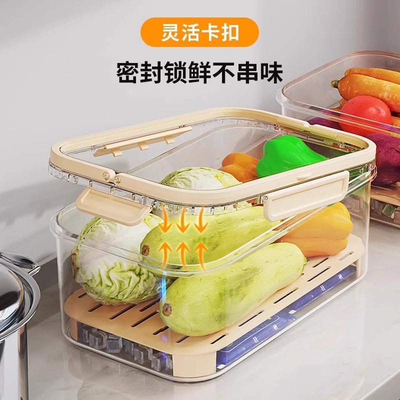 露营户外手提保鲜盒户外露营春游野餐食物收纳便携移动水果便当盒|undefined