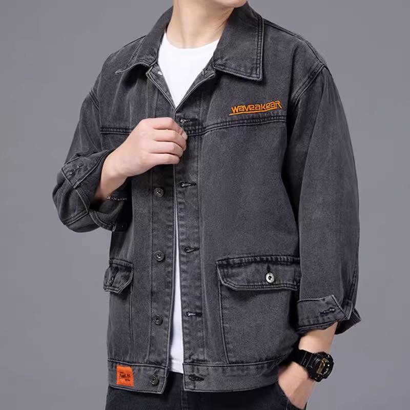 Denim men's demi-season Japanese trend universal casual retro jacket