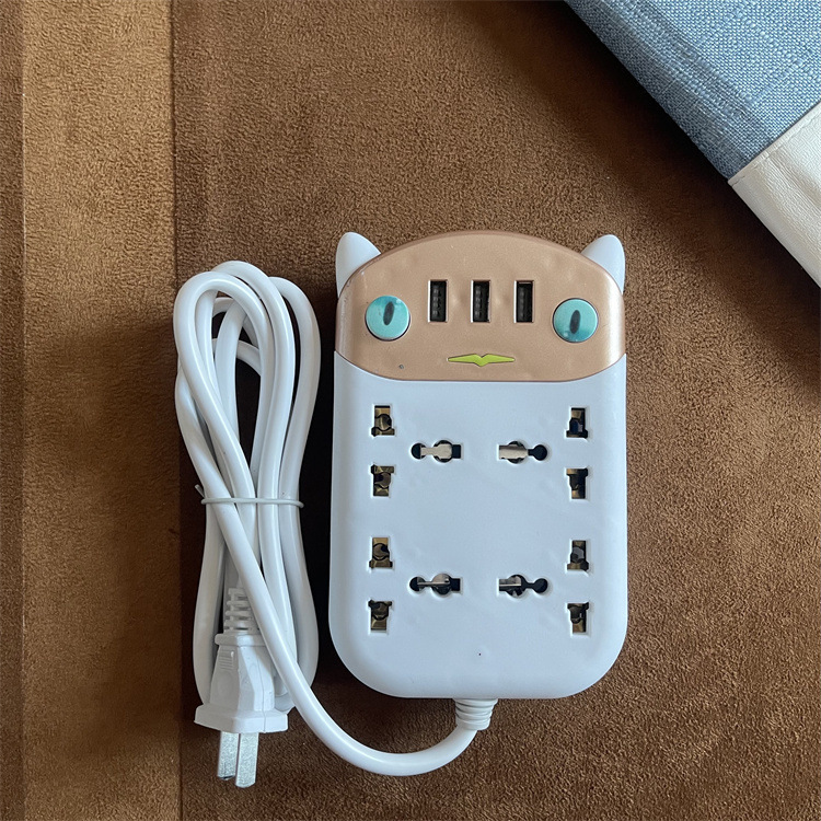 外贸出口创意猫型智能USB插座排插接线板 创意usb插座 厂家直供