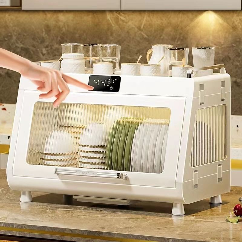 Kitchen Cupboard Household Integrated Disinfection Cupboard Dining Table Countertop Dish Storage Box Quick Drying Drain Cabinet