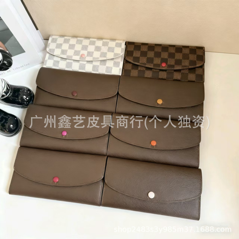 Guangzhou High-Quality Physical Logo Old Flower Bean Long Wallet Women's Genuine Leather Wallet with Multiple Card Slots Flip Wallet Bag Guangzhou High-Quality Physical Logo Old Flower Bean Long Wallet Women's Genuine Leather Wallet with Multiple Card Slots Flip Wallet Bag