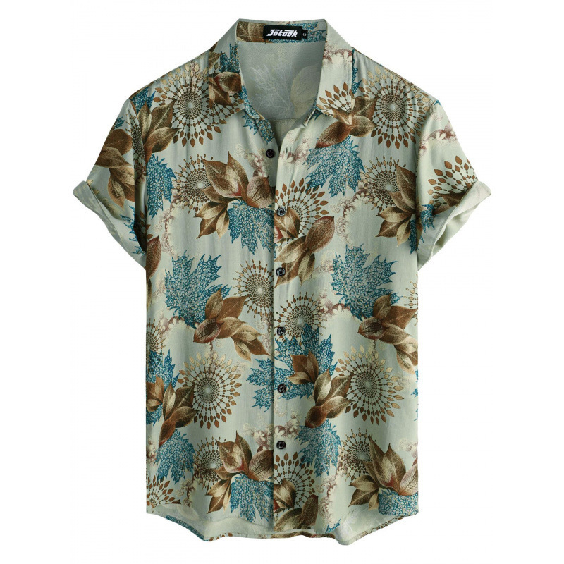 New Summer Casual Shirt Hawaiian 3D Printed Lel Short Sleeve Shirt