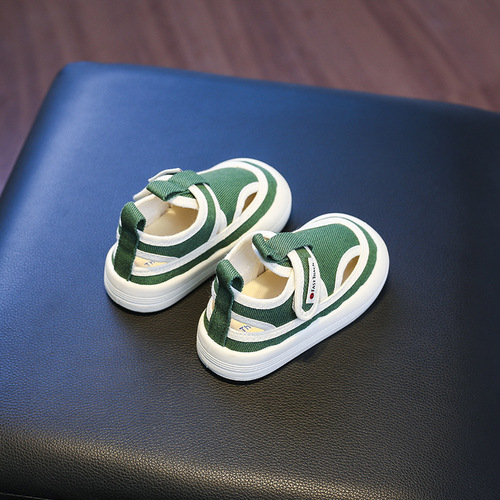 Spring and summer children's sandals, small and medium-sized children's canvas shoes, baby shoes, boys' toddler shoes, Korean style lightweight girls' bread trendy shoes