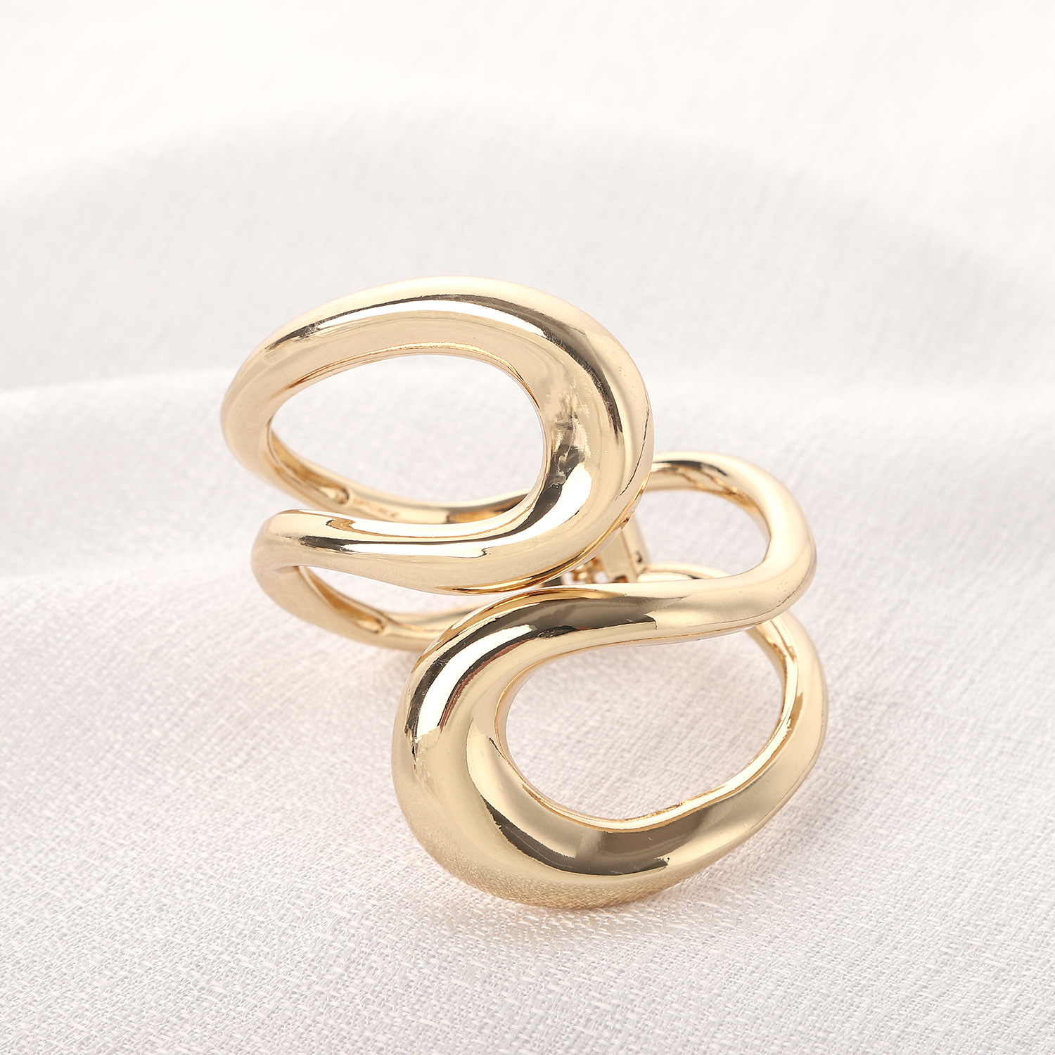 잘못된 입 더블 c 골드 두꺼운 스타일