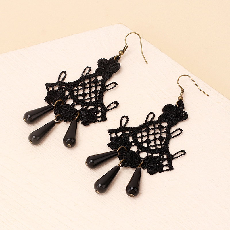 Vintage Style Style Retro Style Gothic Lace Cloth Earrings Fashion Tassel Earrings