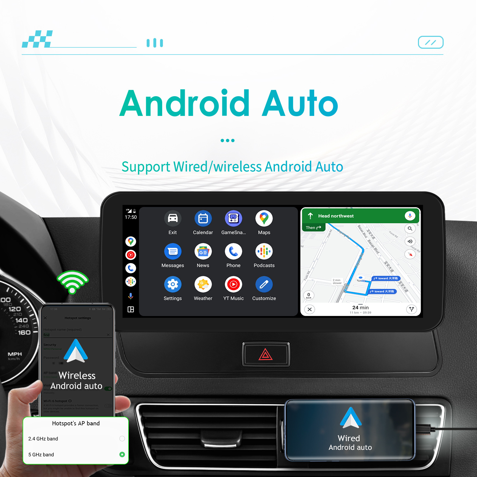 Suitable for 09-16 Audi Q5 Android large screen central control display navigation reversing image all-in-one machine