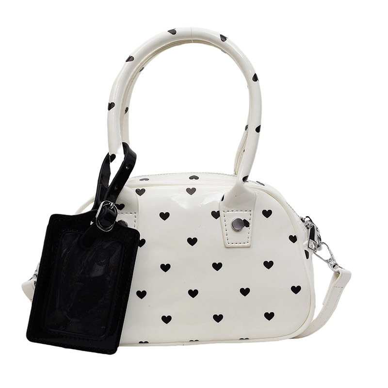 Bolso de moda coreano 2025 verano nuevo bolso femenino amor lunares bolso de hombro bolso de mensajero brillante de alta calidad