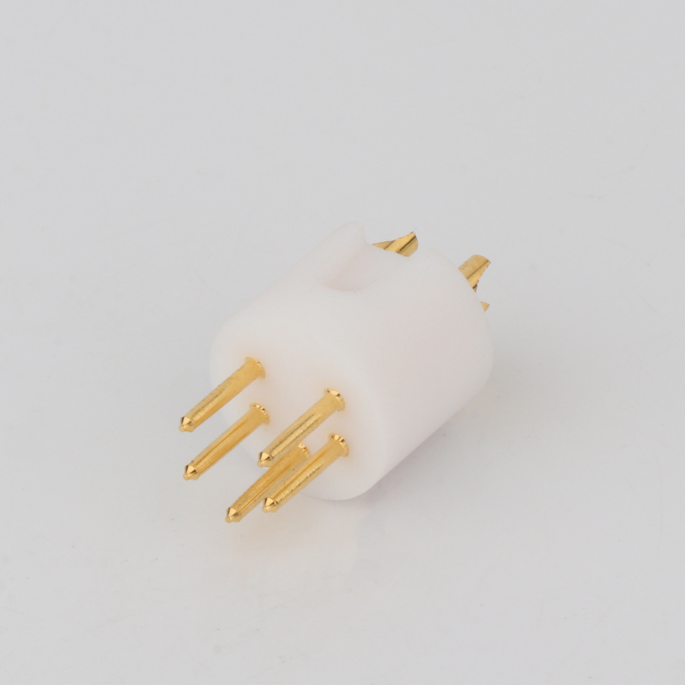 Preffair 黄铜公头DIN 镀金插头转盘唱臂 5 针公头母头