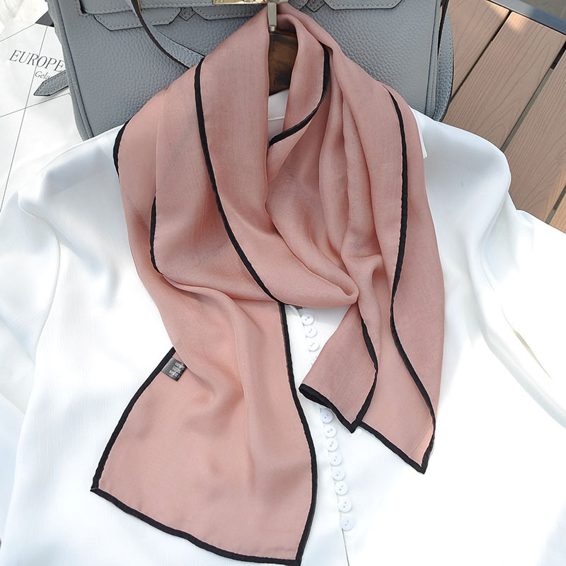 Buñuelo de seda sólida pequeña banda larga ligera Tiansil correa de cabello correa de cabello correa