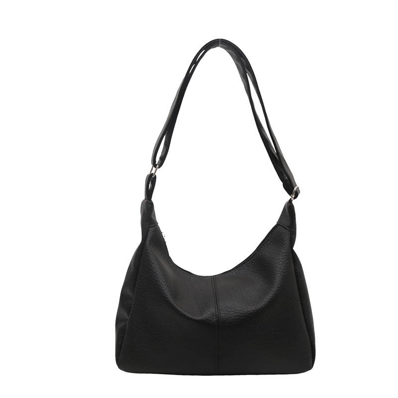 Bolso de axila de cara suave de gran capacidad Bolso especial para mujer 2024 Bolso nuevo estilo Bolso bandolera simple de un solo hombro de color sólido de moda
