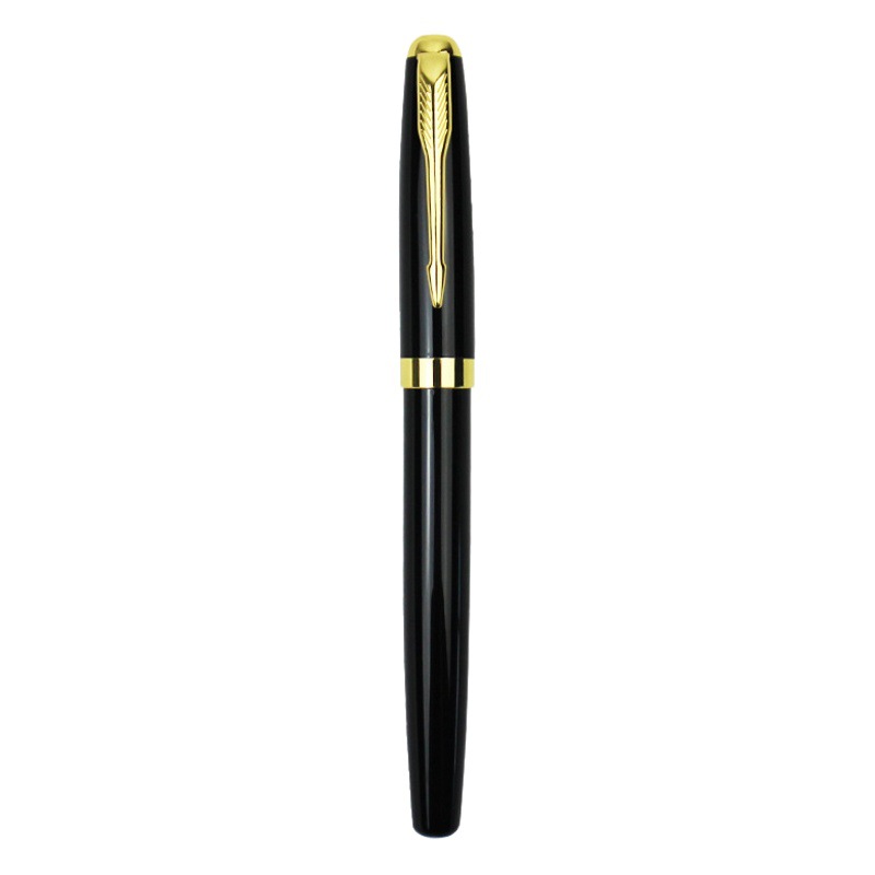 Metal Ballpoint pen signature pen custom LOGO business gift conference pen black gel pen custom laser lettering