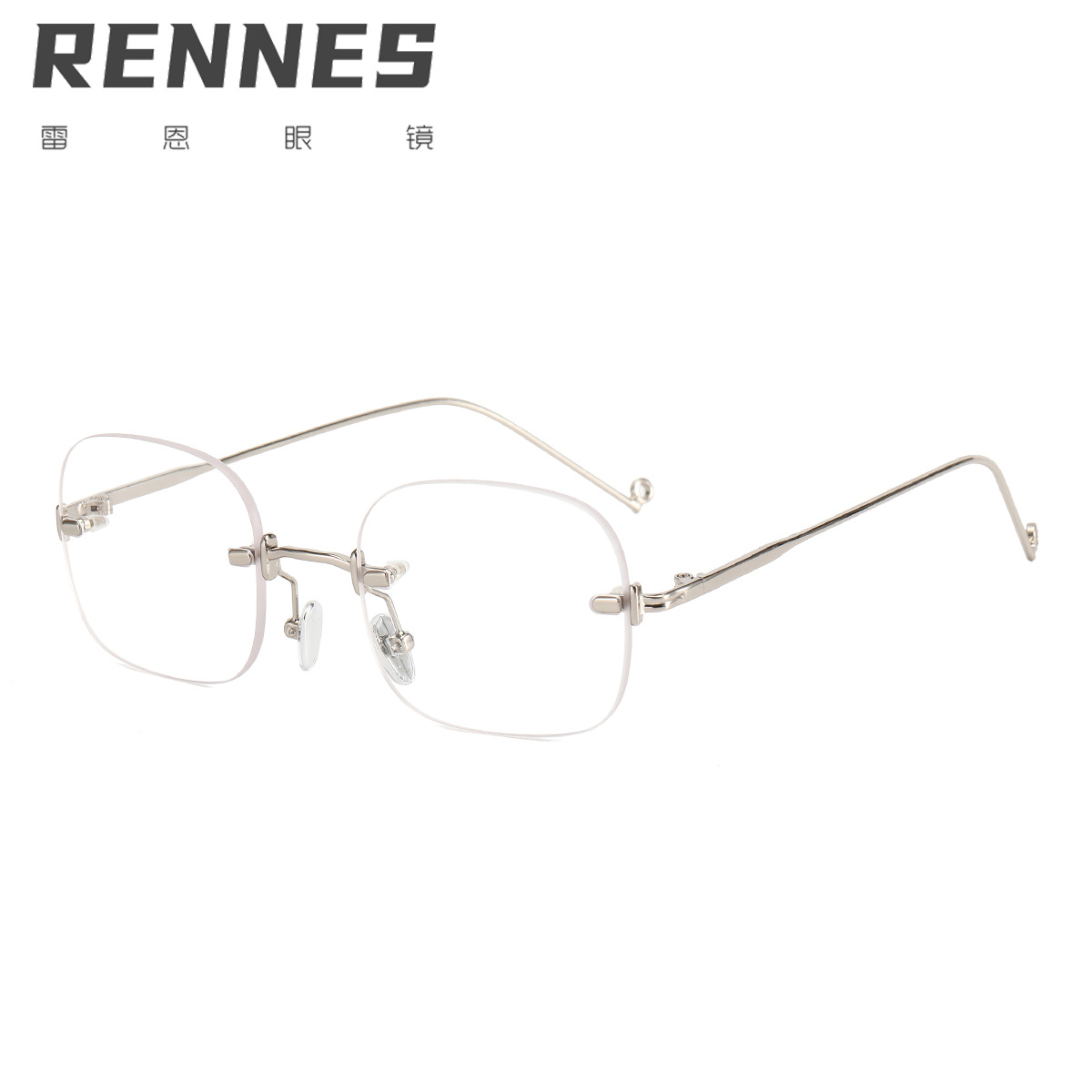 Nuevo estilo coreano gafas sin marco puro deseo gafas lisas Jennie mismo sin marco anti-azul gafas de luz de moda 3511