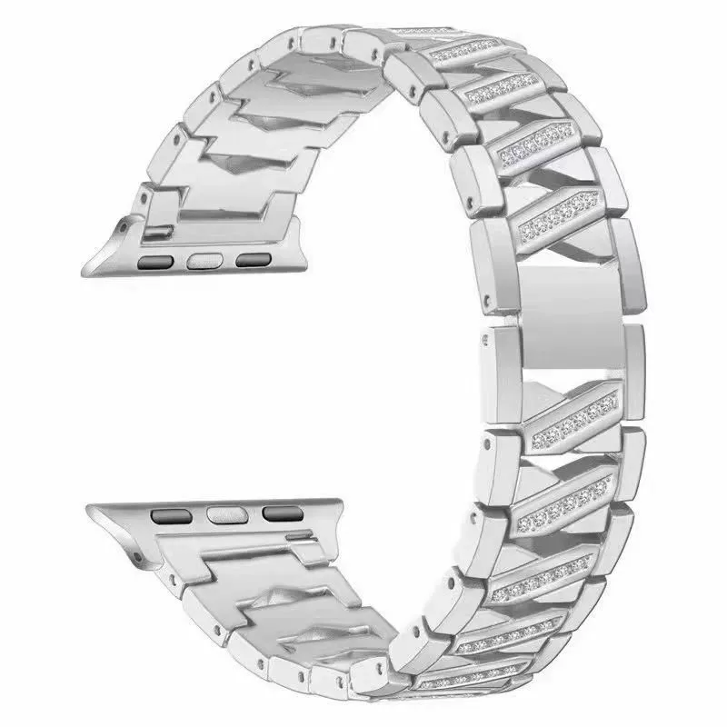 Подходит для Apple iWatch 8 Sanzhu X -характер Drilling Ribbon Apple Watch765432SE Латунный сплав стальной пояс