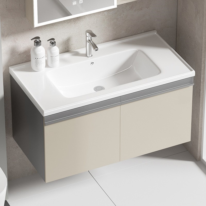 lavabo tipo pared simple gabinete de baño tipo pequeño balcón gabinete de lavabo cerámico combinado lavabo de baño