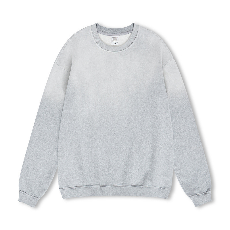 Erkek Giyim ana cadde 400G fırçalanmış peluş degrade sprey maymun zanaat yuvarlak yaka uzun kollu sweatshirt_voghion.com