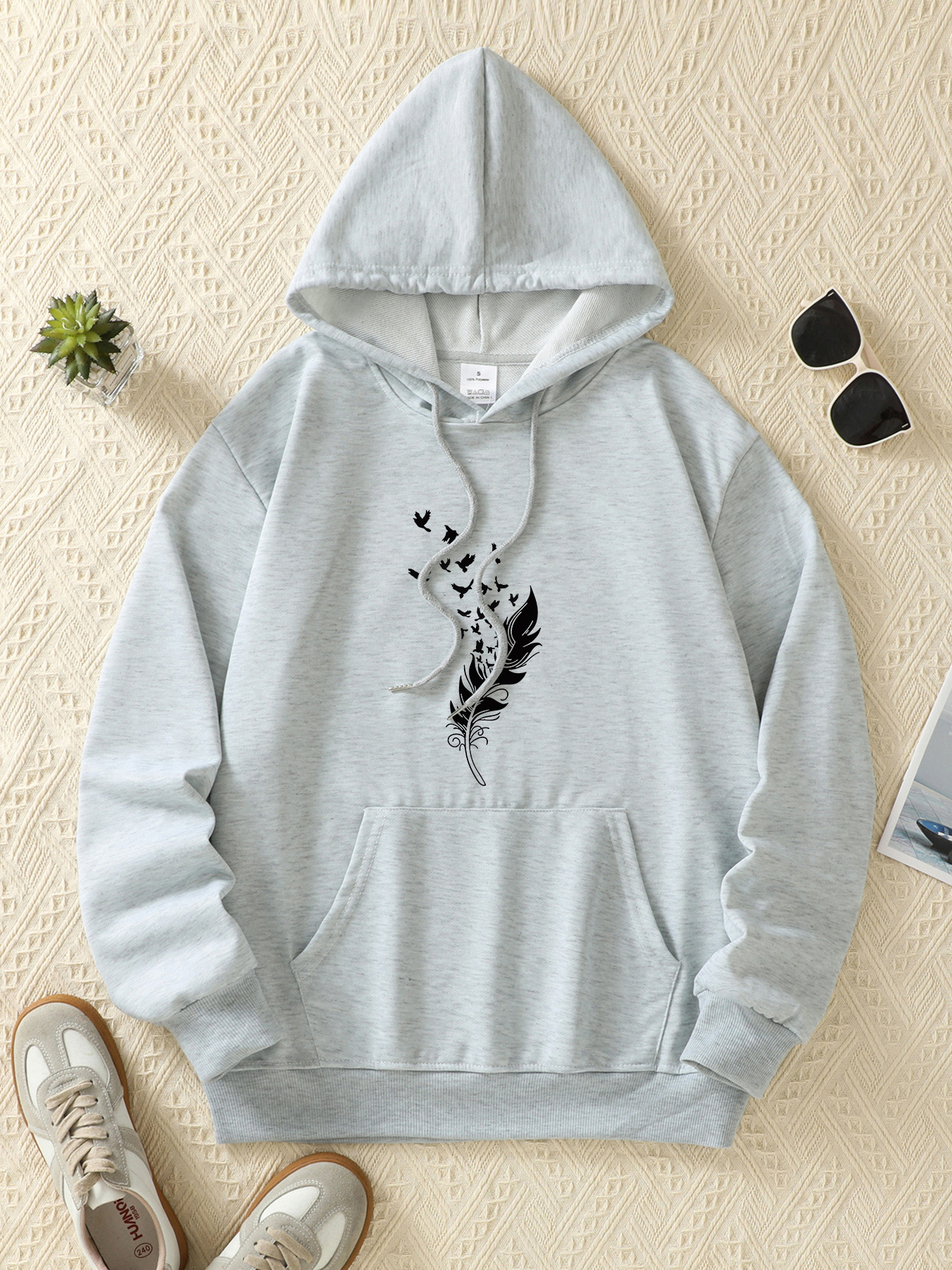 Damen-Sweatshirt mit langen Ärmeln für Frühling und Herbst – modisch, locker, figurformend, Rundhalsausschnitt, verjüngend, bedruckt, dünn_voghion.com