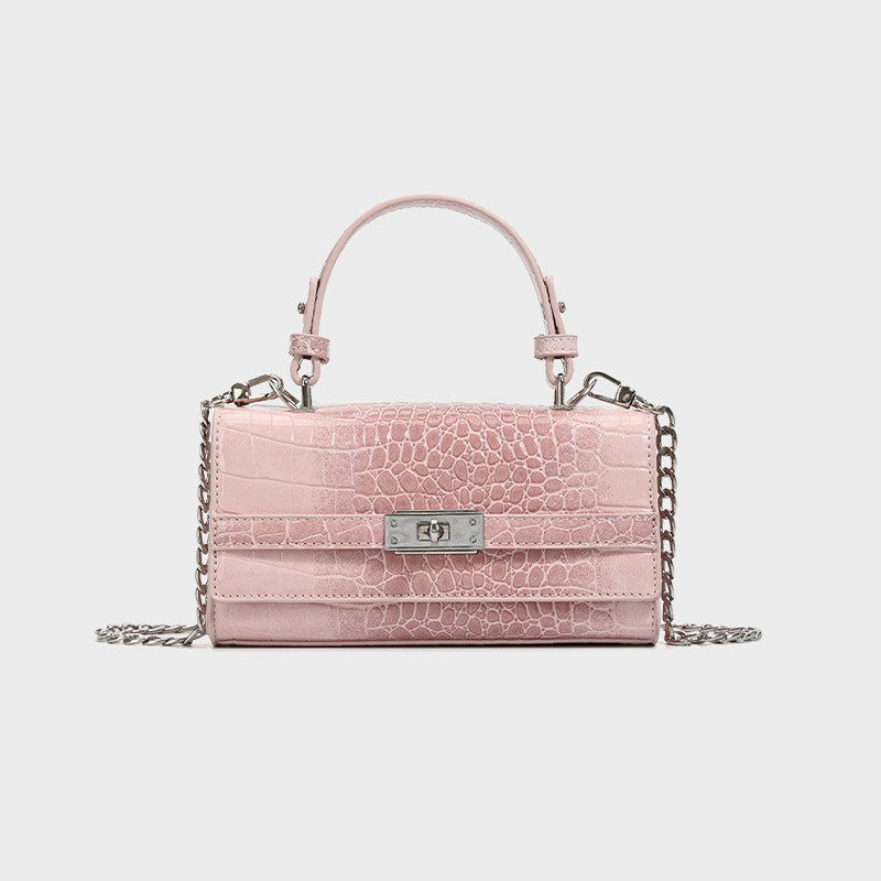One-Shoulder Bag, Crocodile Print, Compact Chic, One-Shoulder Style