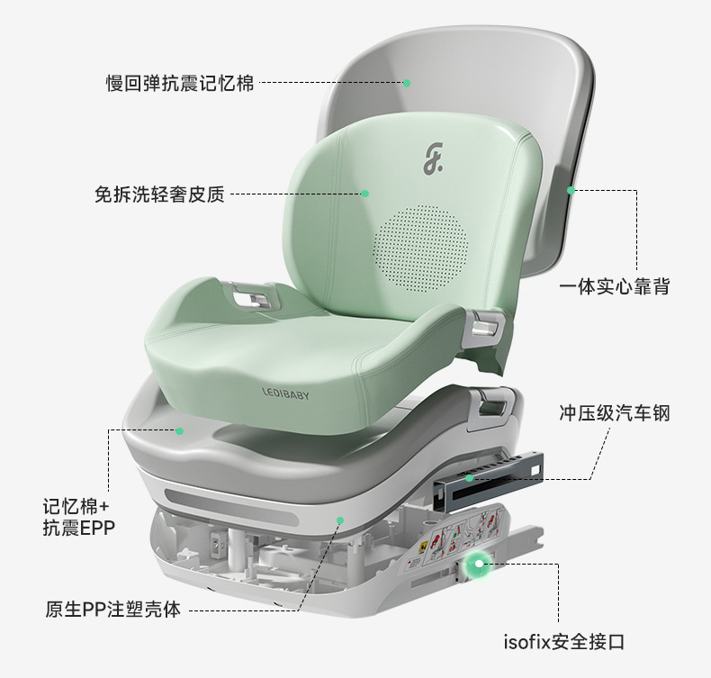 Leti Baby Big Child Safety Seat Booster Cushion Portable Children's Car Seat Cushion for Cars 3 Years Old and over - 12 Years Old